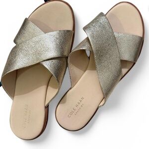 Cole Haan Metallic Leather Sandals